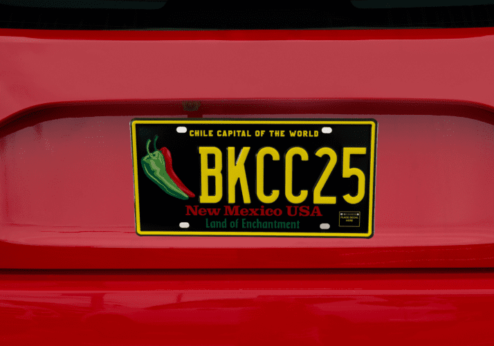 Out-Of-State Title and Registration, New Mexico Chile License Plate